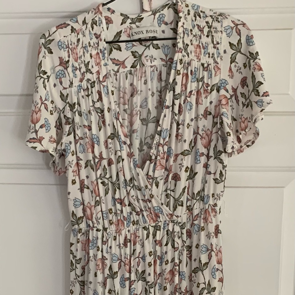 Boho floral wrap dress